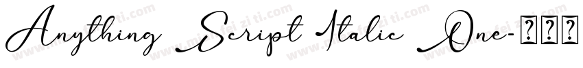 Anything Script Italic One字体转换